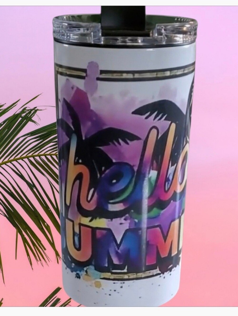 hello summer 4 in 1 Can Cooler 14oz Tumbler ** Error 🎉sale
